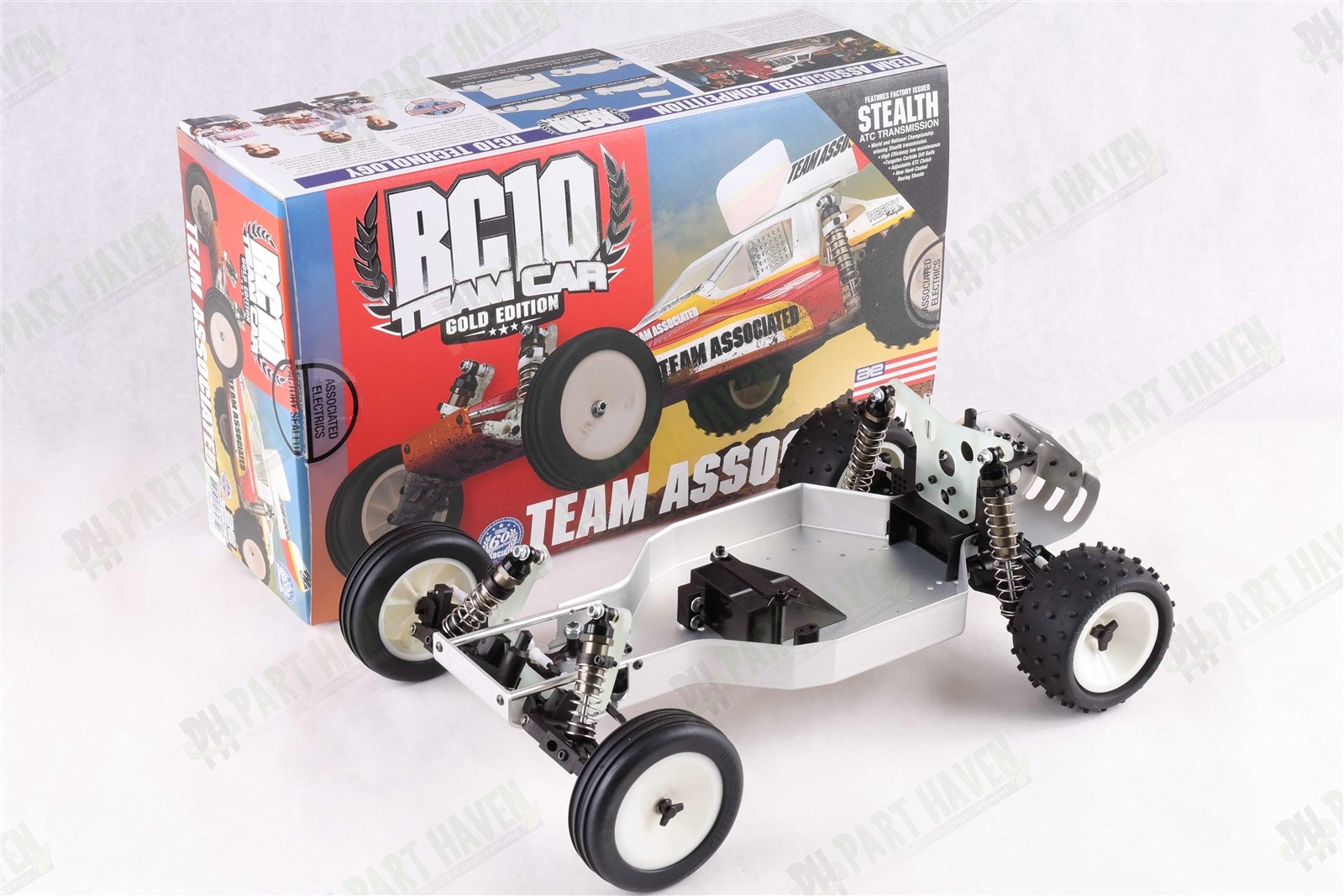 Team Associated RC10 Team Car 6034 || CC Silver Chassis || Unpainted Body + Box