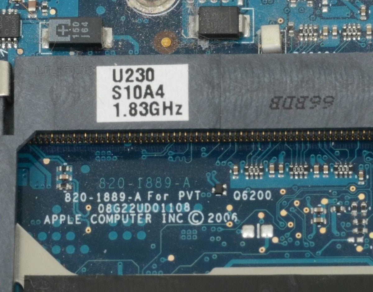 APPLE 13&quot; A1181 MACBOOK MA254LL/A 1.83 Core Duo Logic Board T2400 820-1889-A