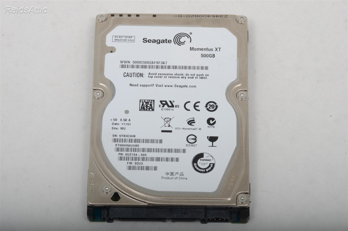 Seagate Momentus XT 500 GB 2.5" 7200 Hybrid Hard Drive ST95005620AS Apple GUID