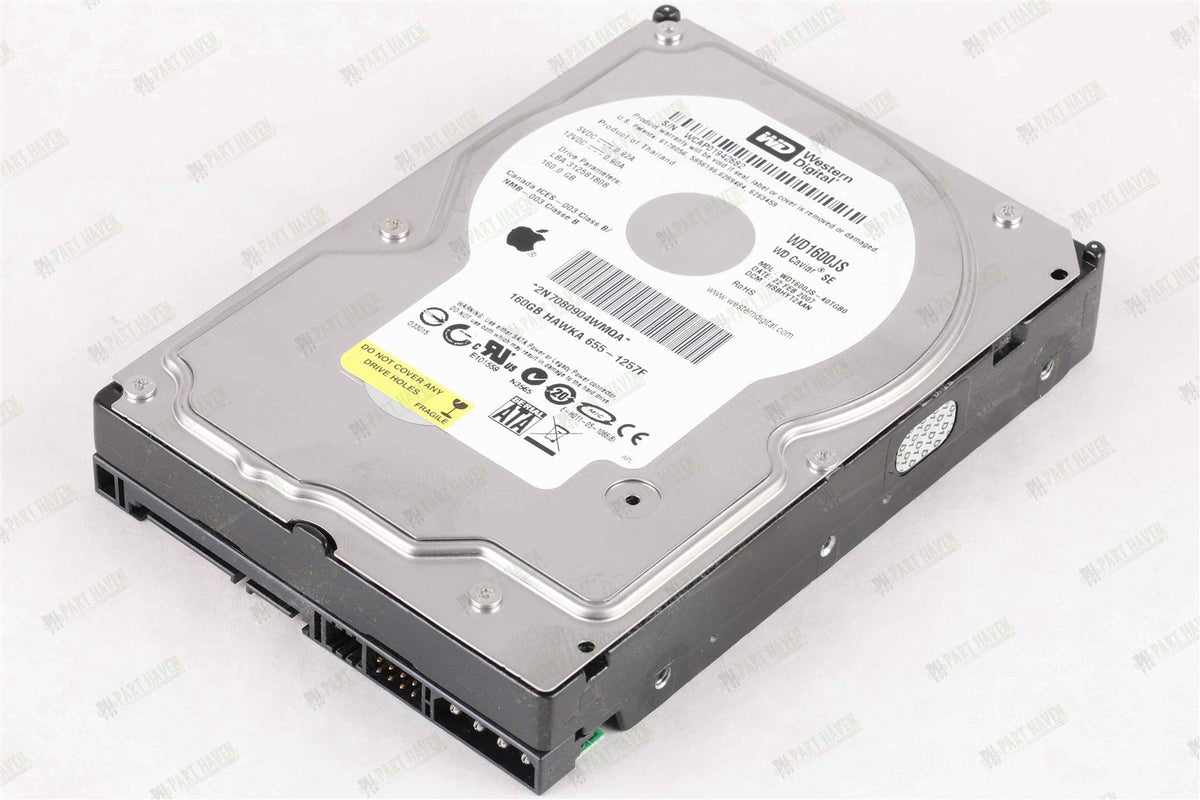 Apple OEM Western Digital 160GB 3.5" SATA hard drive WD1600JS (APL P/N) 655-1257