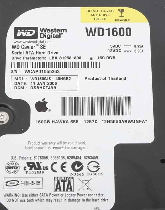 Western Digital Caviar SE 160GB 3.5" SATA hard drive WD1600