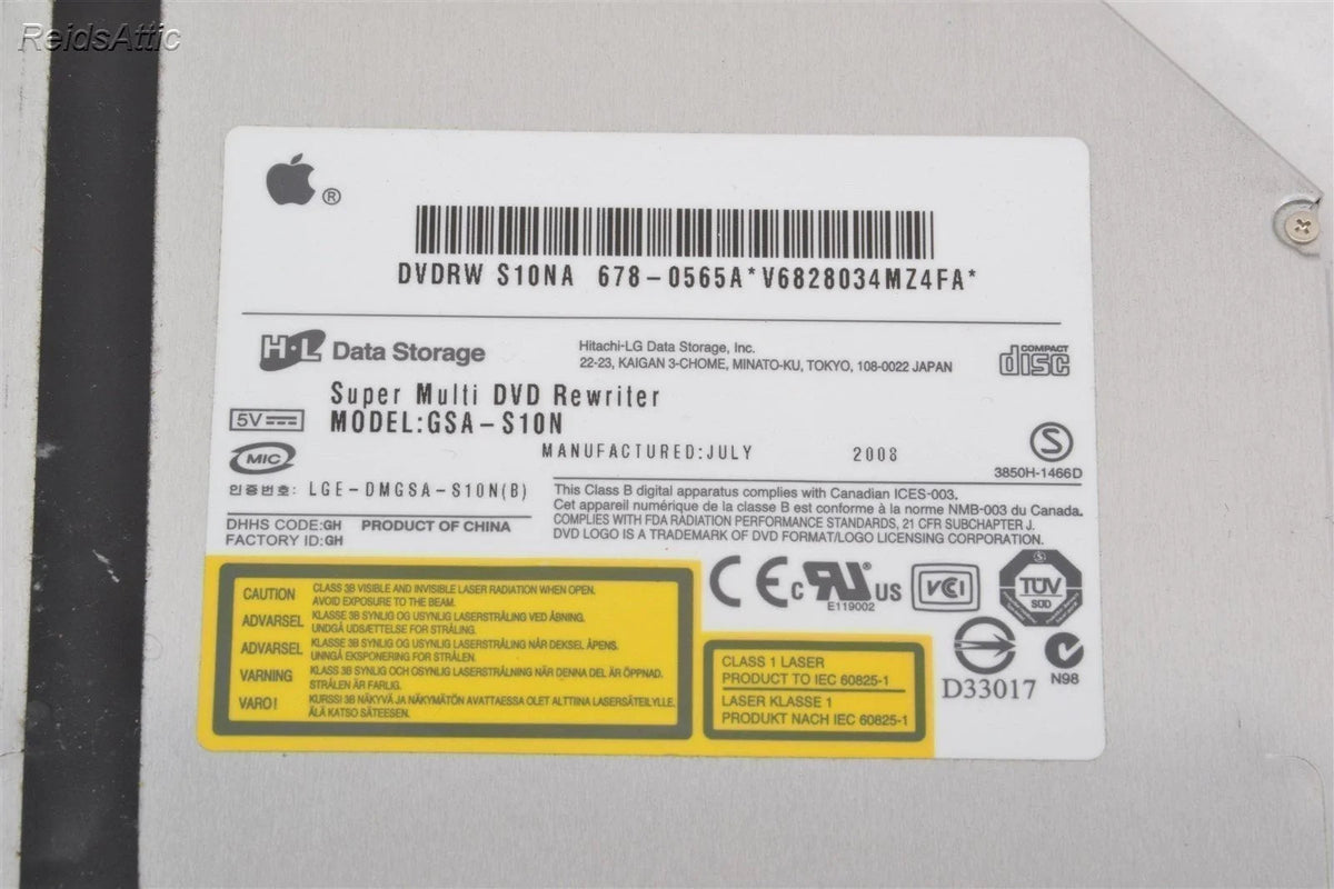 Apple 13" MacBook Optical Super Drive 678-0565 GSA-S10N