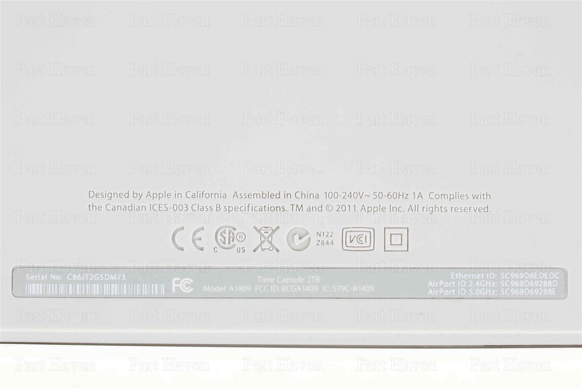Apple 2 TB Time Capsule Wireless Router || A1409 || 4th Generation || 802.11n