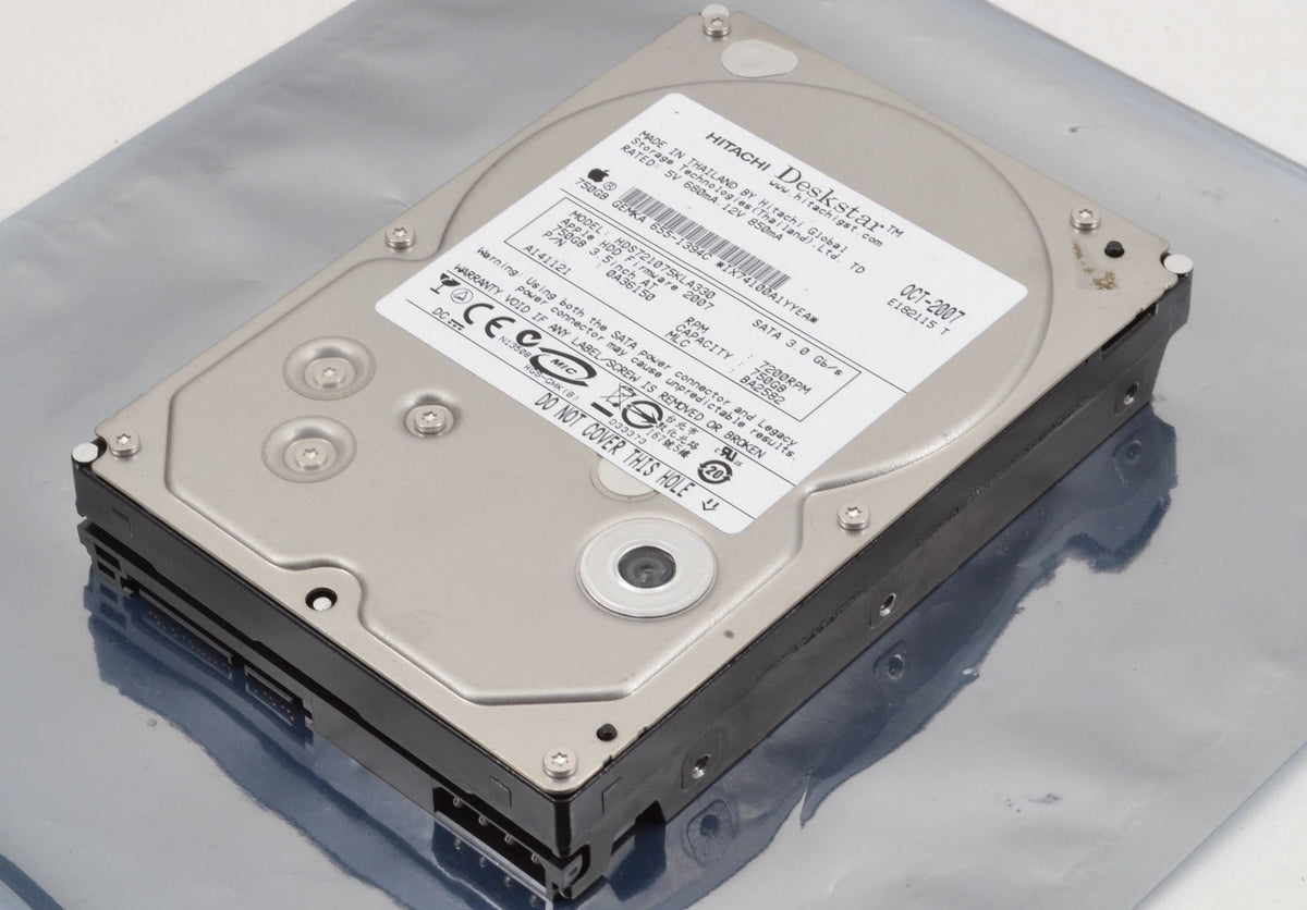 Apple / Hitachi Hard Drive HDS721075kla330 7200 RPM 750 GB P/N 655-1394