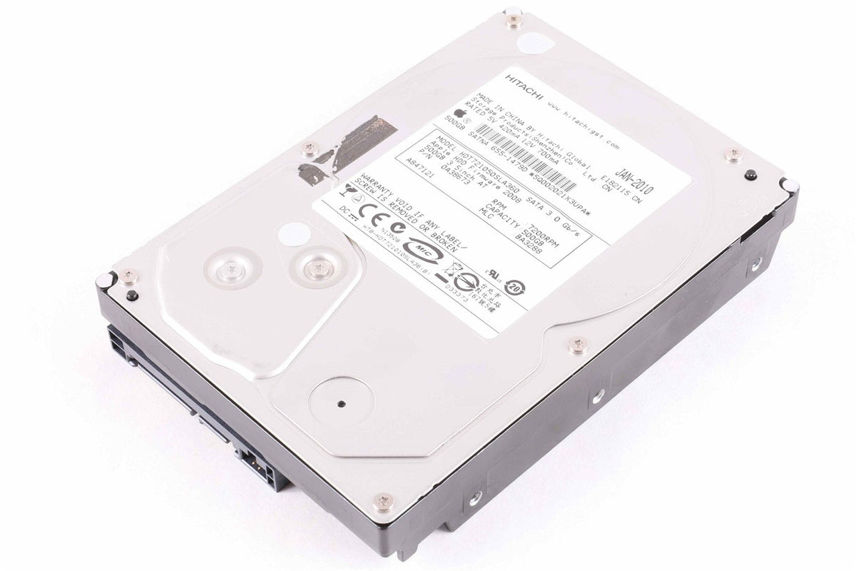 Apple / Hitachi Hard Drive HDT721050SLA360 7200 RPM 500 GB P/N 655-1479