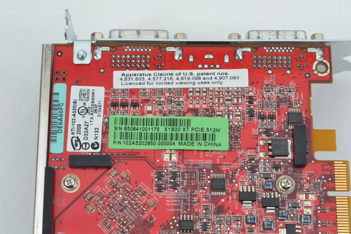 ATI Radeon x1900 xt 512 MB Video 630-7534 Card Apple Mac Pro A1186 1,1