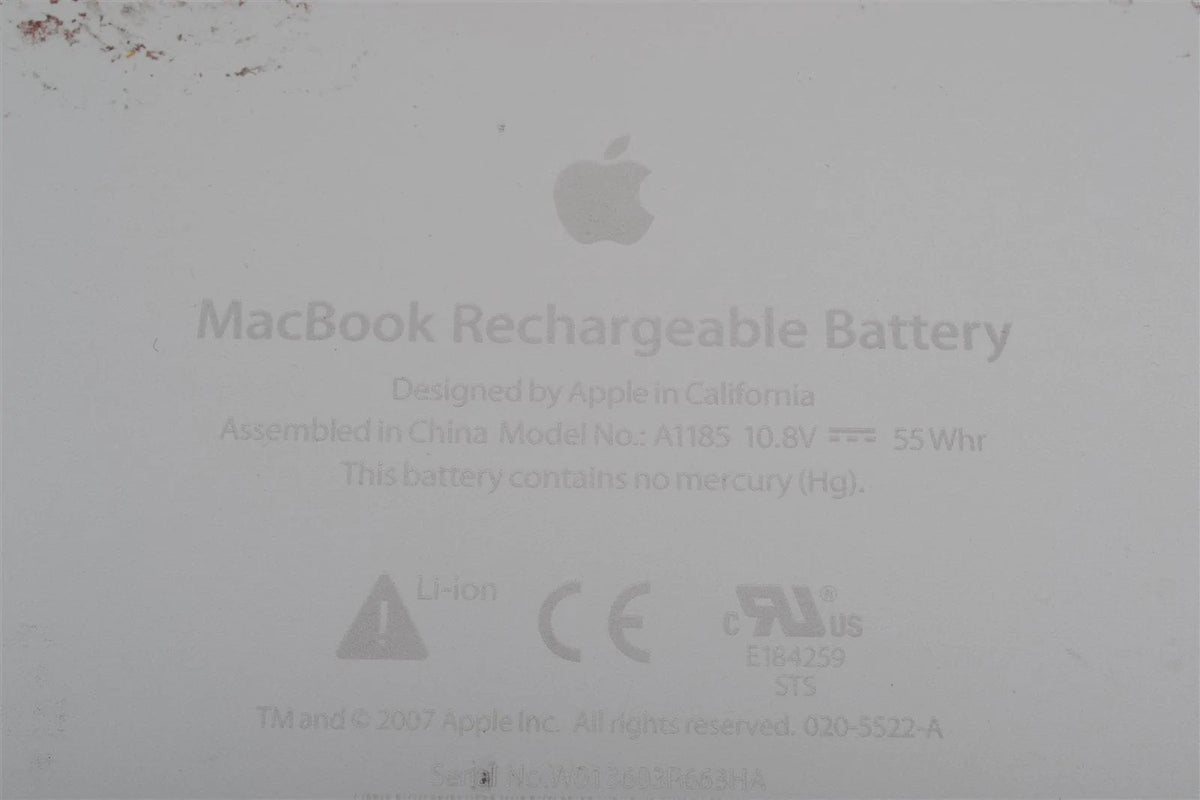 100 Cycle&#39;s or less Genuine Apple 55.5 WHr Battery MacBook 13&quot; A1185 A1181 MA561