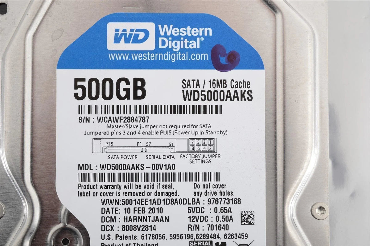 Western Digital WD500AAKS 500GB SATA 16MB 7200RPM WD Caviar Blue