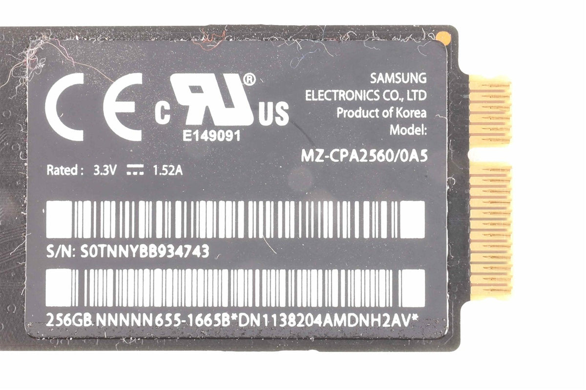 256GB SSD Samsung MZ-CPA2560 FOR APPLE MACBOOK AIR MID 2011- MID 2012 655-1665