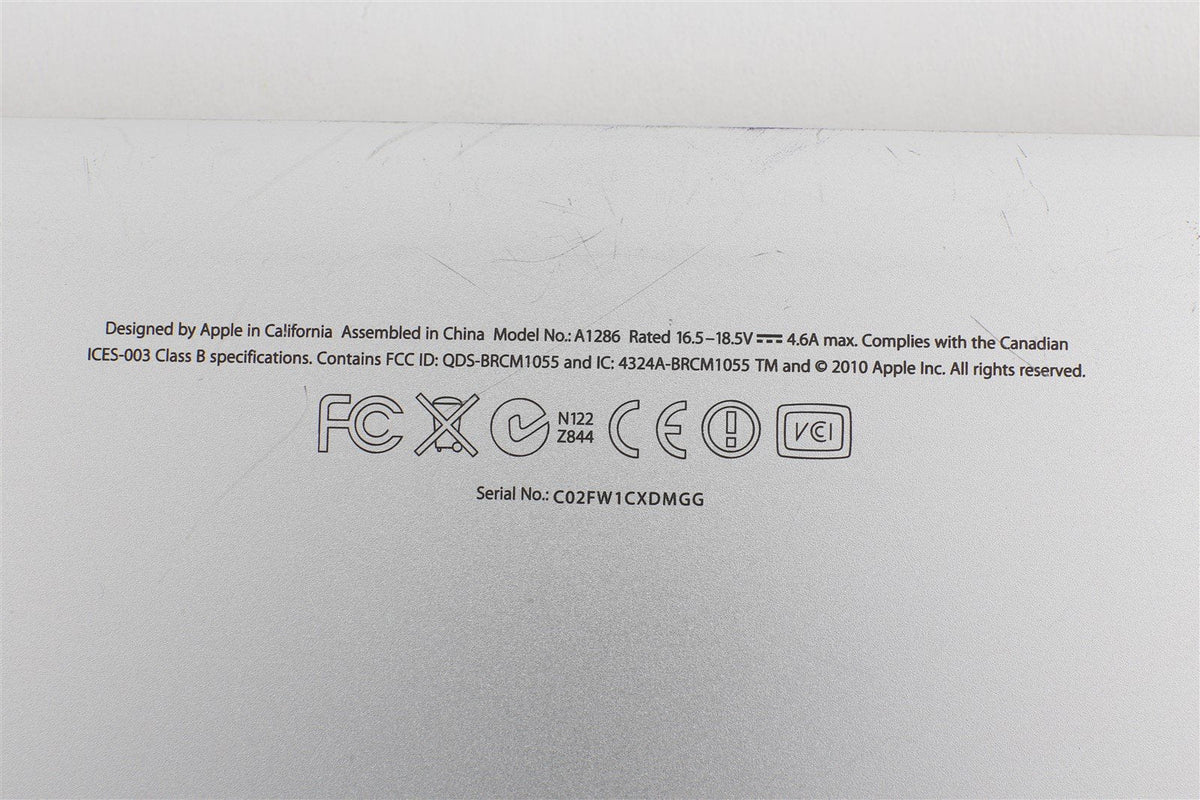 Apple 15&quot; Macbook Pro A1286 Early 2011 Bottom Case Cover