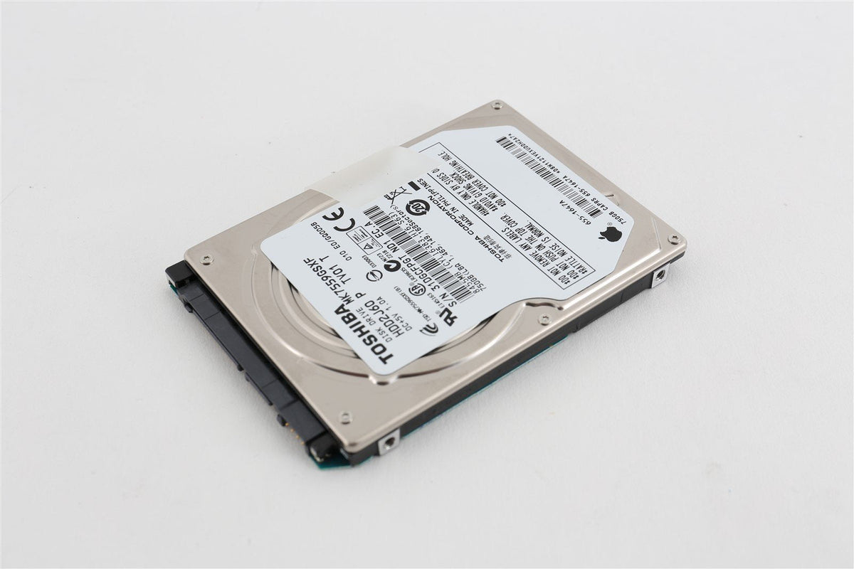 Apple OEM Toshiba 2.5" Hard Drive HDD MK7559GSXF 750GB 655-1647