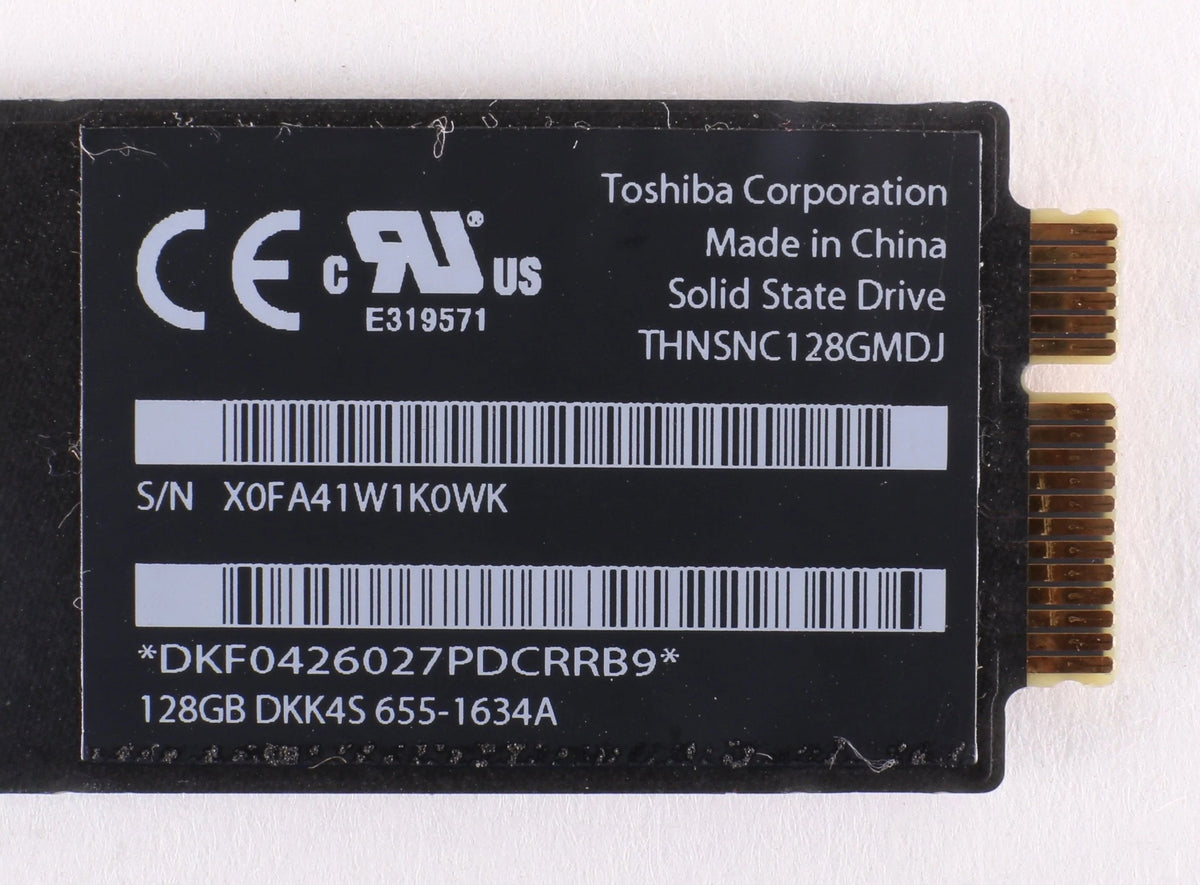 128GB SSD Toshiba THNSNC128GMDJ - APPLE MACBOOK AIR Late 2010 -MID 2011 655-1634