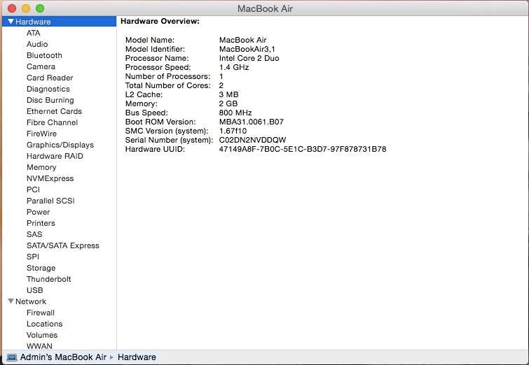 Apple 11&quot; MacBook Air Late 2010 A1370 Logic Board 1.4Ghz 2GB Ram 820-2796