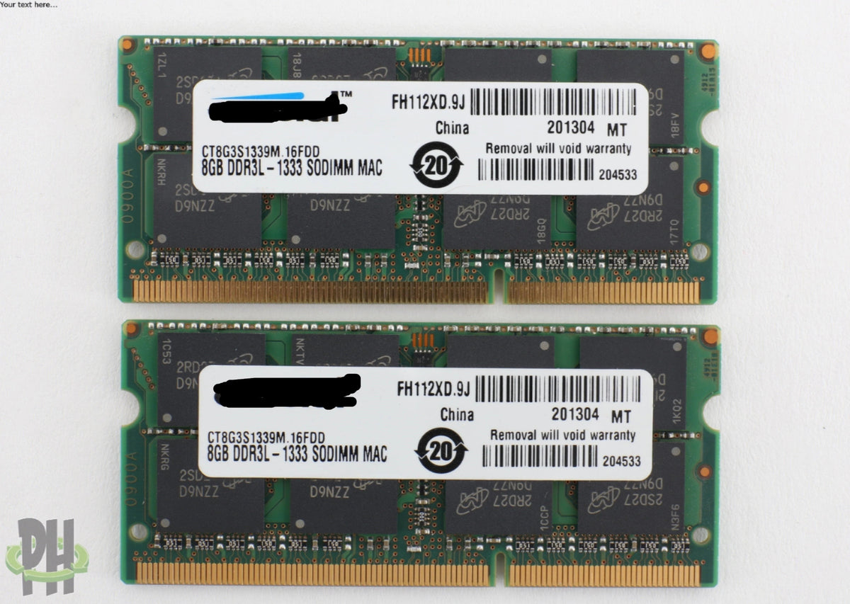 Apple Compatible Various Brands 16GB (2x8GB) DDR3 1333 MHz PC3-10600 Sodimm RAM