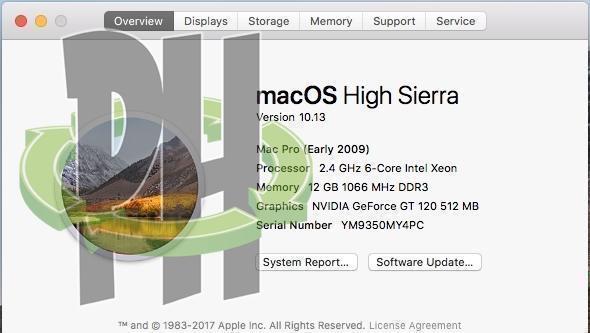 Apple Mac Pro 2.4GHz 6 Core 12GB Ram 640GB HD -2009 Model updated to 2012 5,1