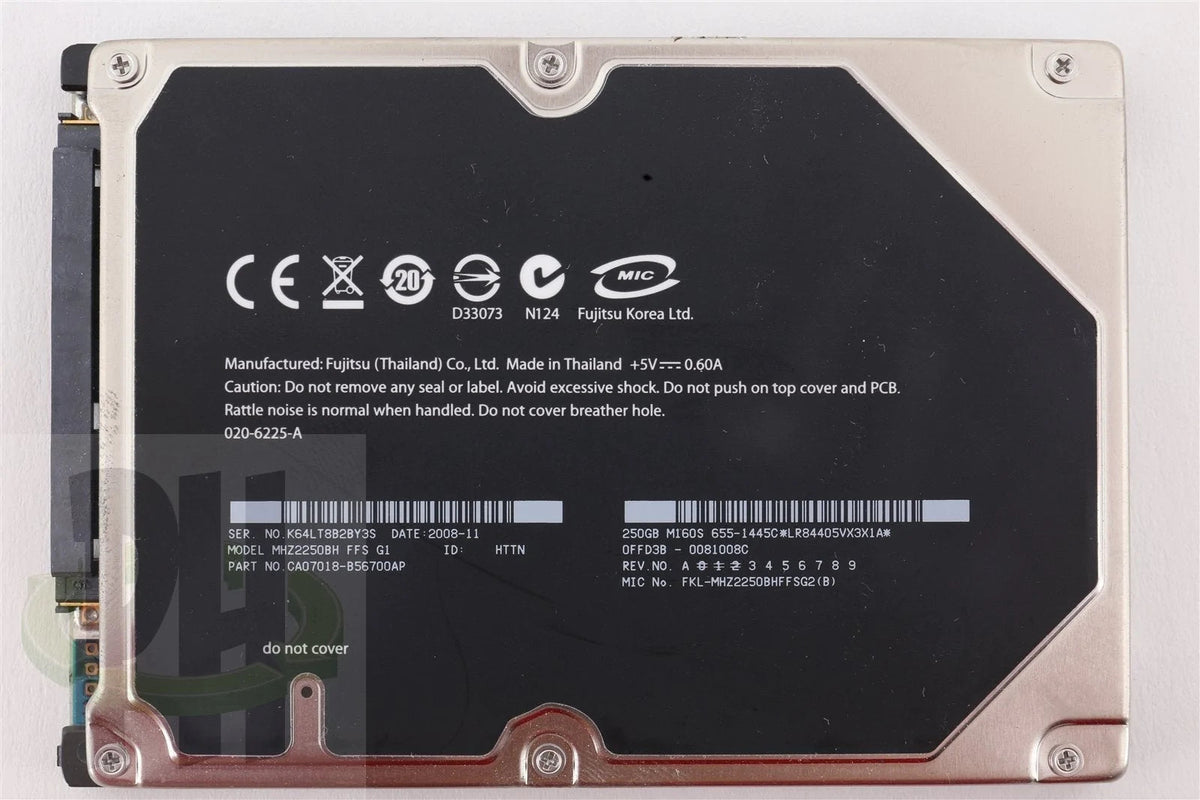 Apple OEM Fujitsu 2.5" Hard Drive MHZ2250BH 250GB 655-1445