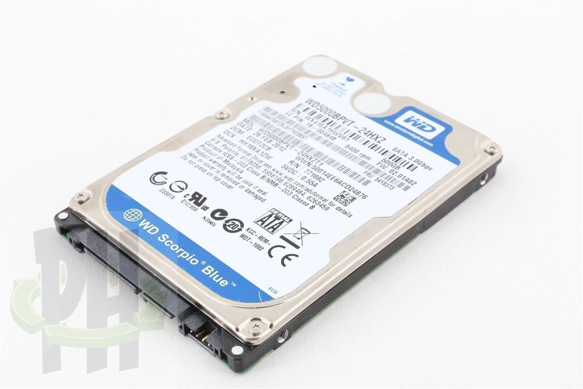 Western Digital WD Scorpio Blue 2.5" 500GB 5400 RPM Hard Drive HDD - WD5000BPVT