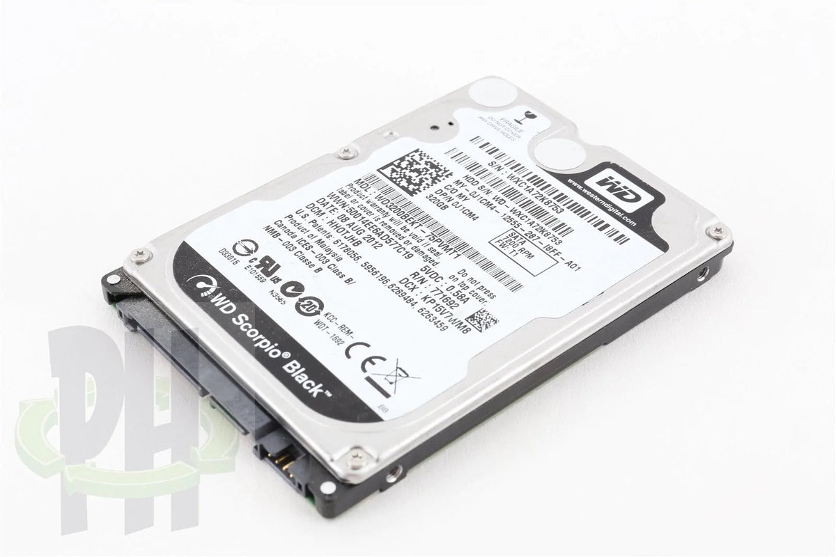 WD Black 2.5" 320GB 7200 RPM Hard Drive HDD - WD3200BEKT - Formatted for Apple