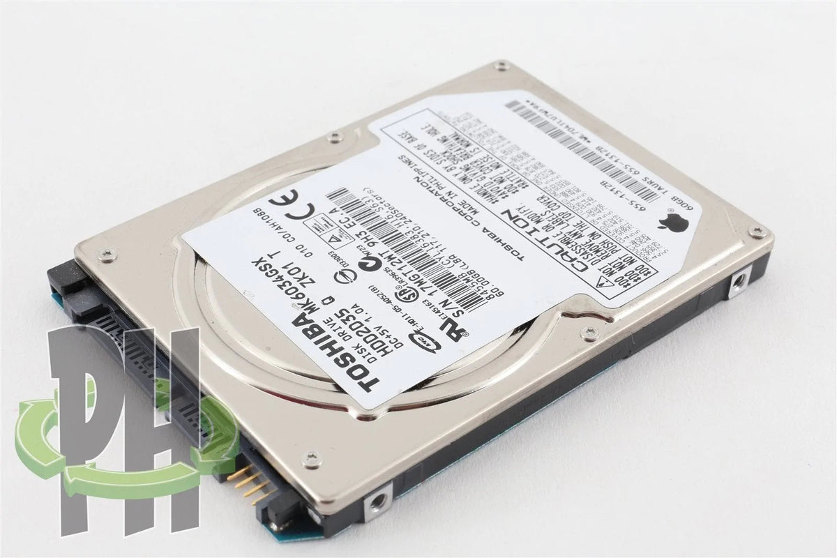 Apple OEM Toshiba 2.5" Hard Drive MK6034GSX 60GB 655-1312