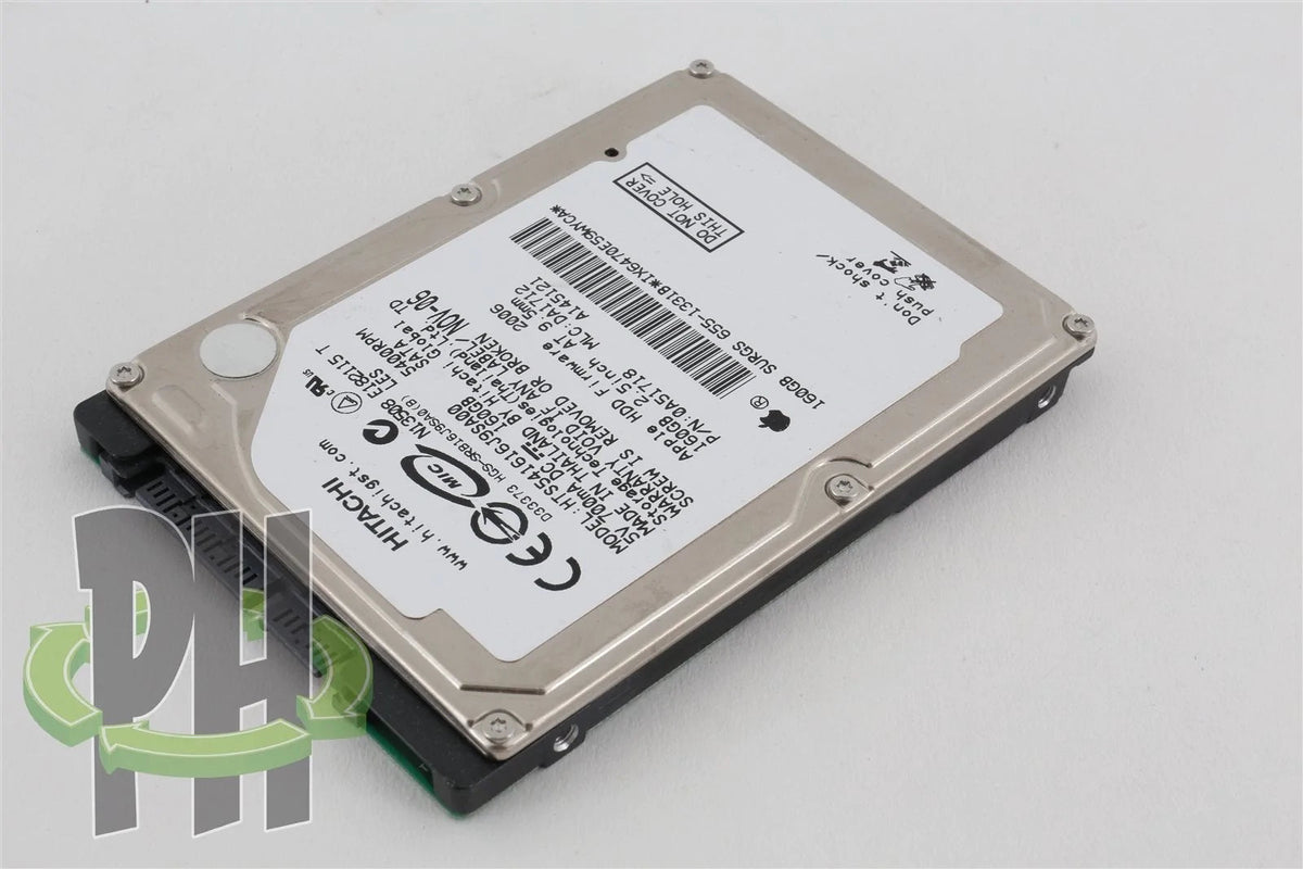 Apple OEM Hitachi 2.5" Hard Drive HTS541616J9SA00 160GB 655-1331