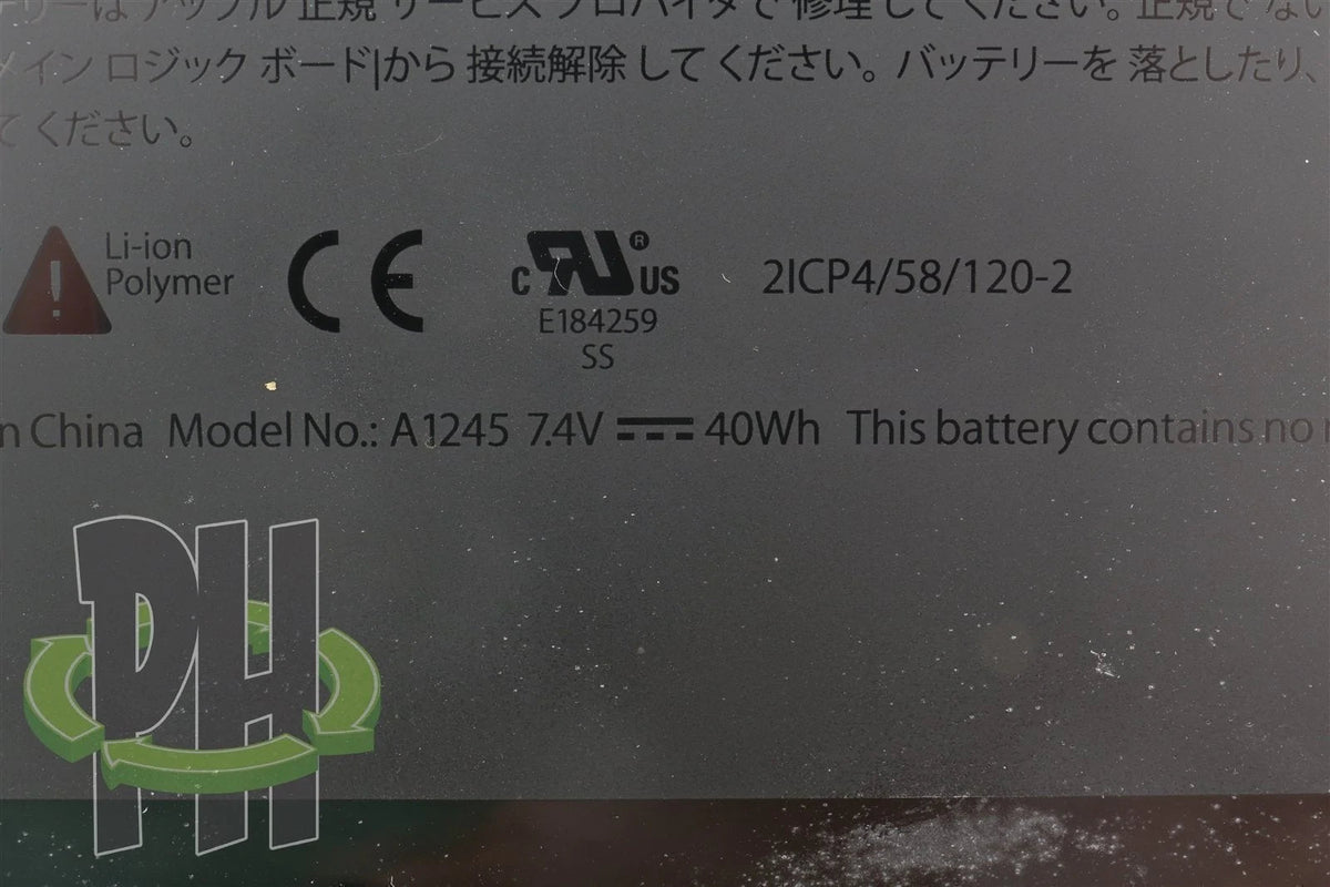 Genuine 13" MacBook Air 2,1 A1304 Late 2008 Battery A1245 40Wh 100-200 Cycles