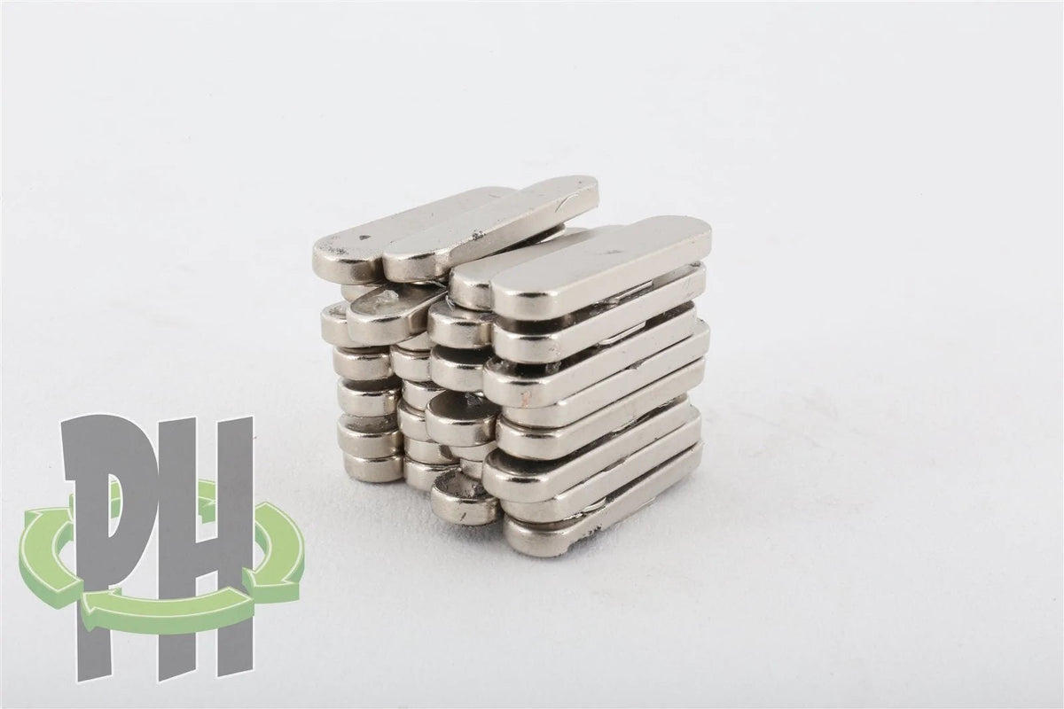 30 Neodymium Oval Magnets Large Super Strong Rare Earth Approx. 25mm × 5mm × 2mm