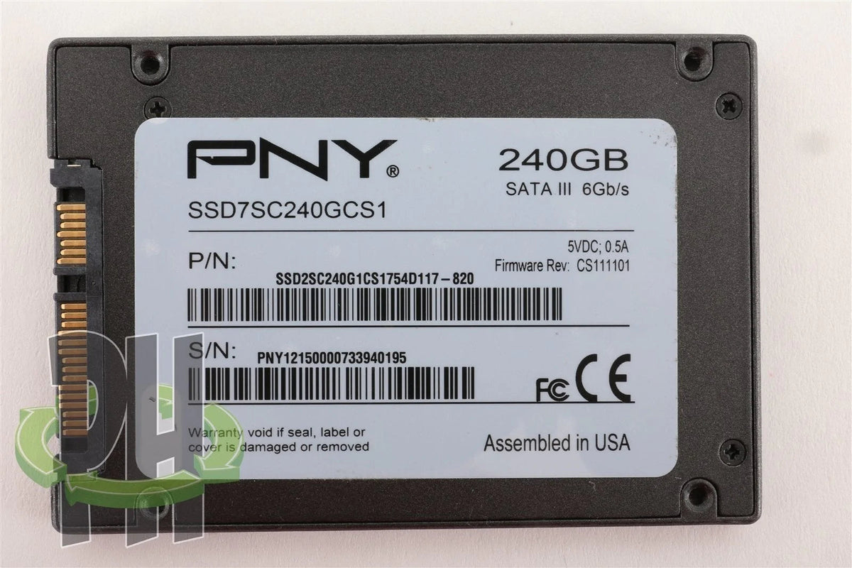 PNY 2.5" 240GB SSD Hard Drive CS1111 Formatted For Apple Mac OSX