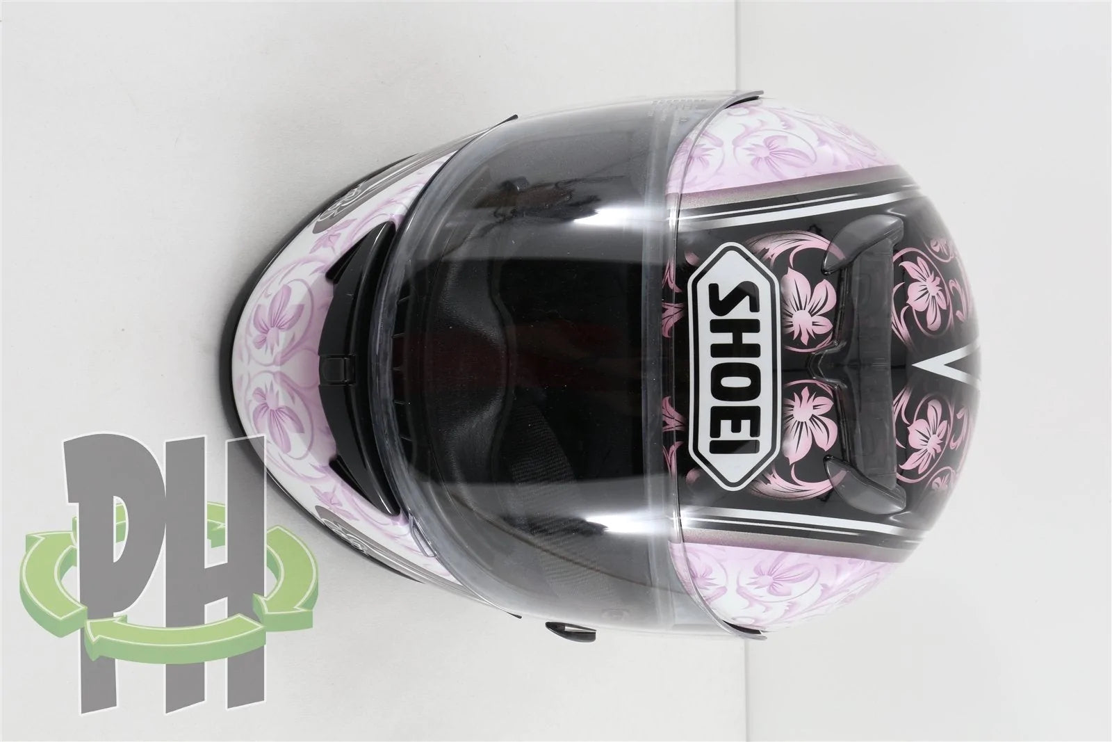 pink motorcycle helmet shoei Shoei ZZZ TZ-R Vogue Helmet Size Medium Colors Pink Black Purple Flowe