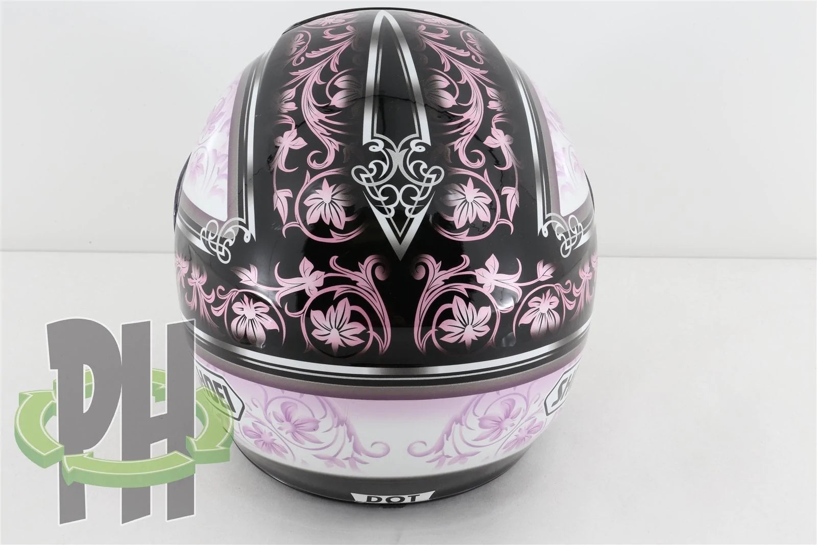 pink motorcycle helmet shoei Shoei ZZZ TZ-R Vogue Helmet Size Medium Colors Pink Black Purple Flowe