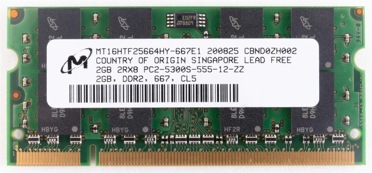 Bulk Lot of 50- 2GB Ram Modules - DDR2 PC2-5300 667Mhz soDimm (Various brands)