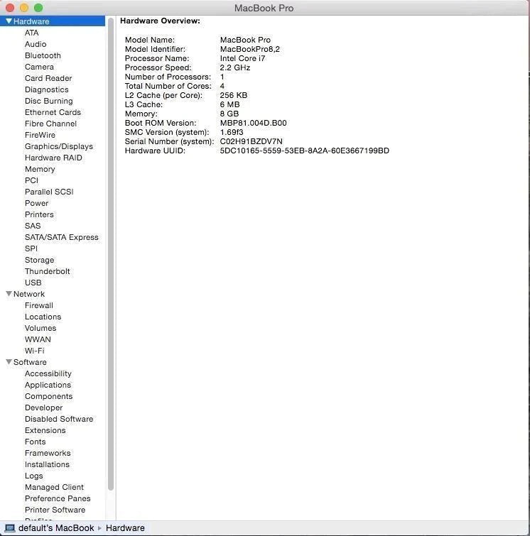 Apple 15" Macbook Pro A1286 MD318LL/A Late 2011 2.2 Ghz I7 Logic Board 820-2915