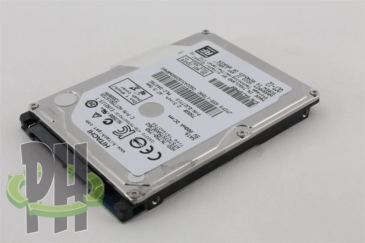 Apple OEM Hitachi 2.5" 9.5mm Hard Drive HTS727575A9E362 750GB 7200 RPM 655-1709
