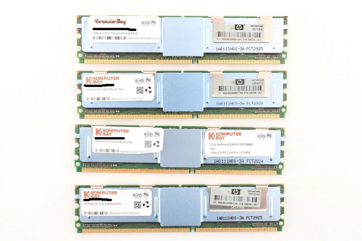 Unbranded 4GB (4x1GB) PC2-5300F ECC Ram W/HEAT Pulled from Apple xServe