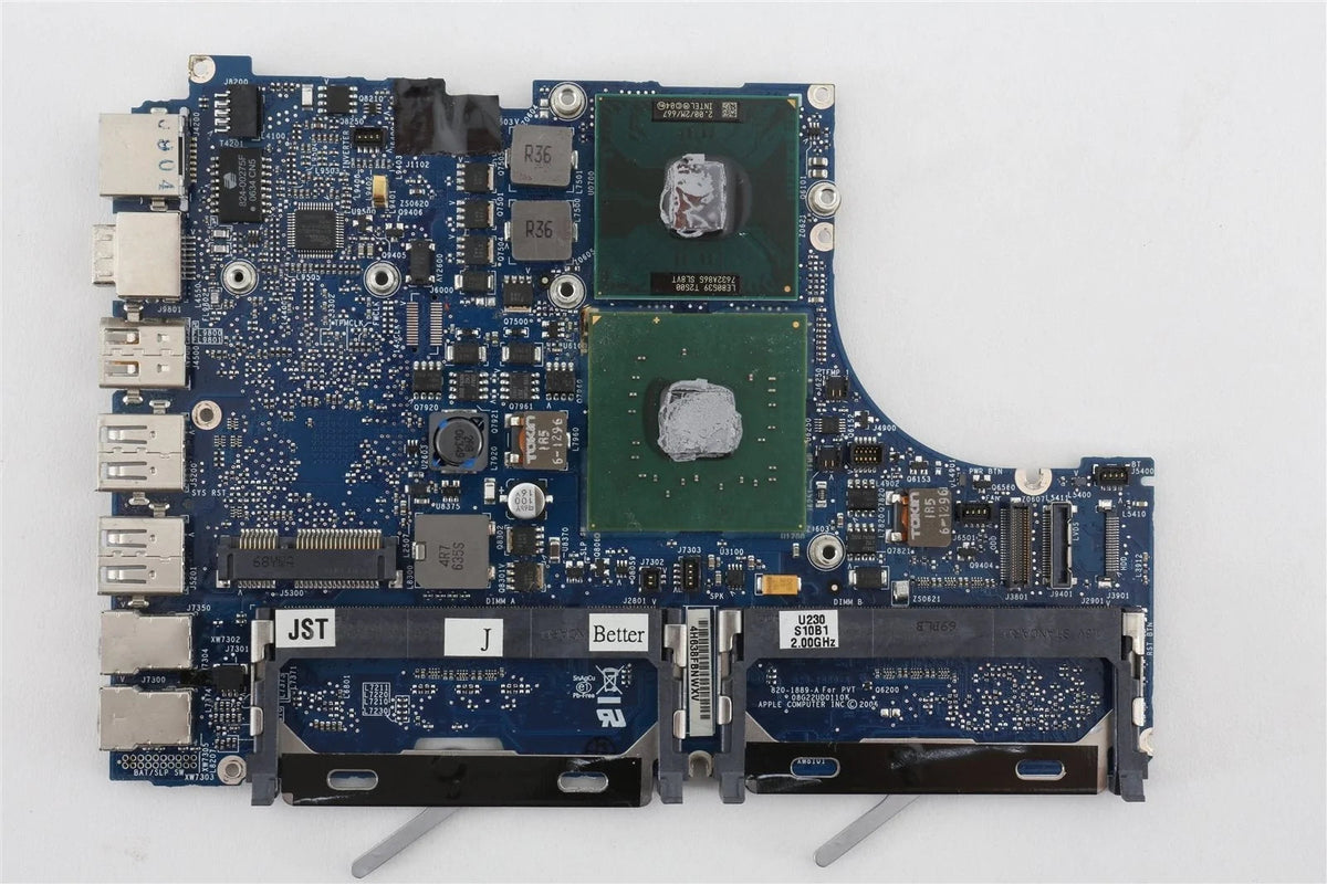APPLE 13&quot; A1181 MACBOOK MA255LL/A 2.0GHz Core Duo Logic Board T2500 820-1889-A