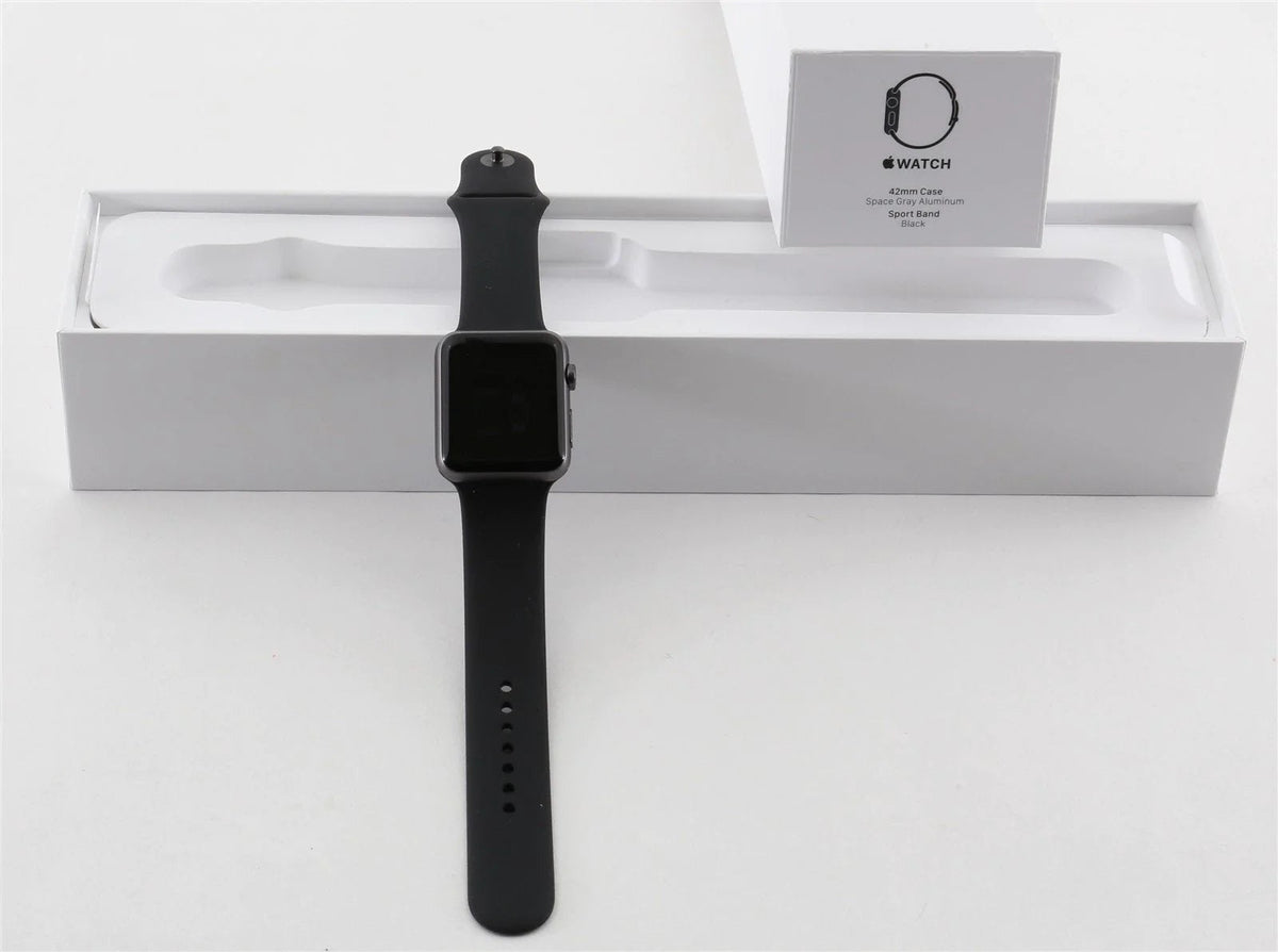 Apple Watch | Series 1 | 42mm | WiFi | Space Gray with Black Band | Very Good