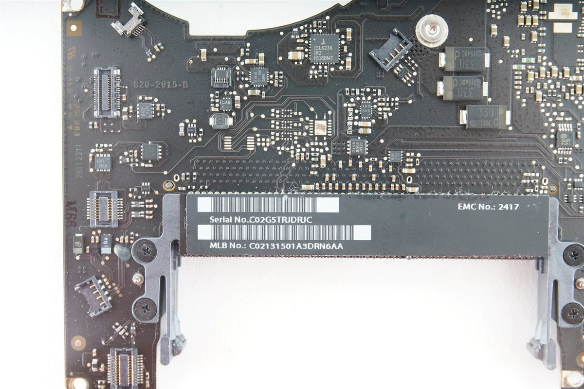 15" MacBook Pro A1286 MC721LL/A Early 2011 2.0 Ghz I7 Logic Board 820-2915