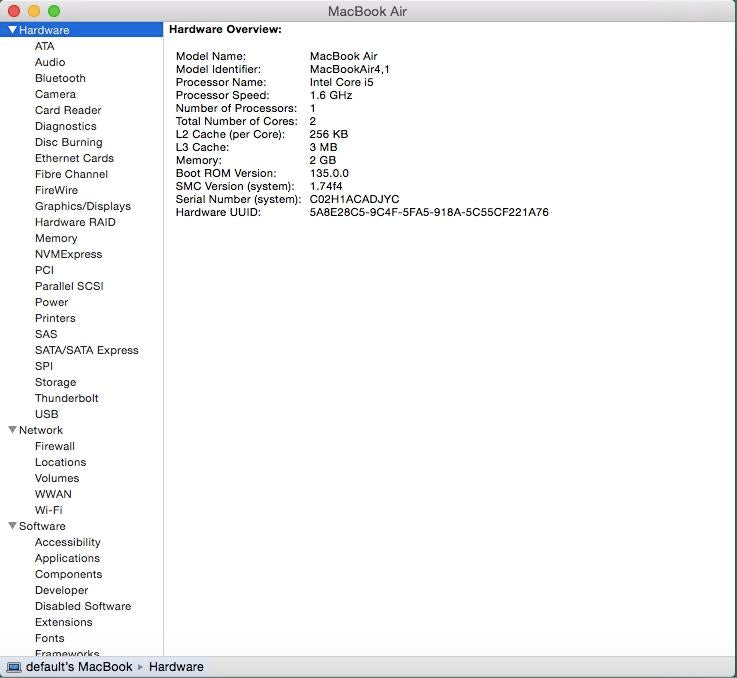 11" MacBook Air Mid 2011 A1370 MC968LL/A Logic Board 1.6Ghz 2GB Ram 820-2855