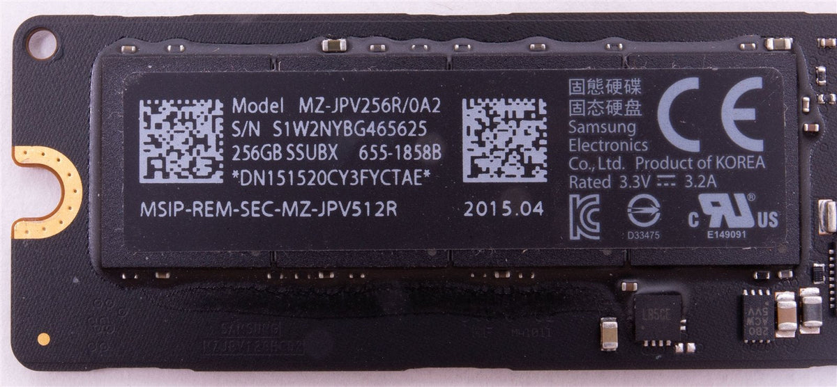 256GB SSD Samsung MZ-JPV256R/0A2 FOR APPLE MACBOOK AIR MID 2013 A1466 655-1858