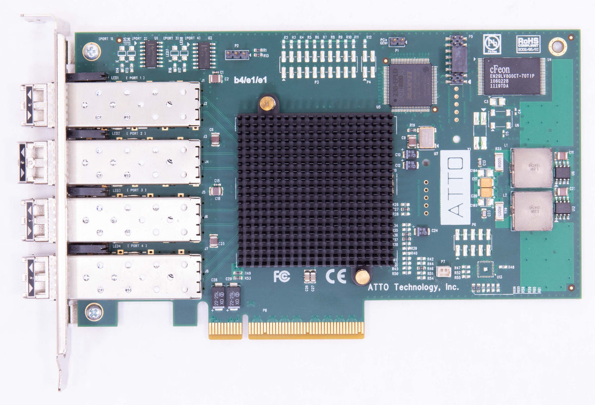 Celerity FC84EN Quad Channel 8Gb/s Fiber Fibre Channel Card Apple XServe/Mac Pro