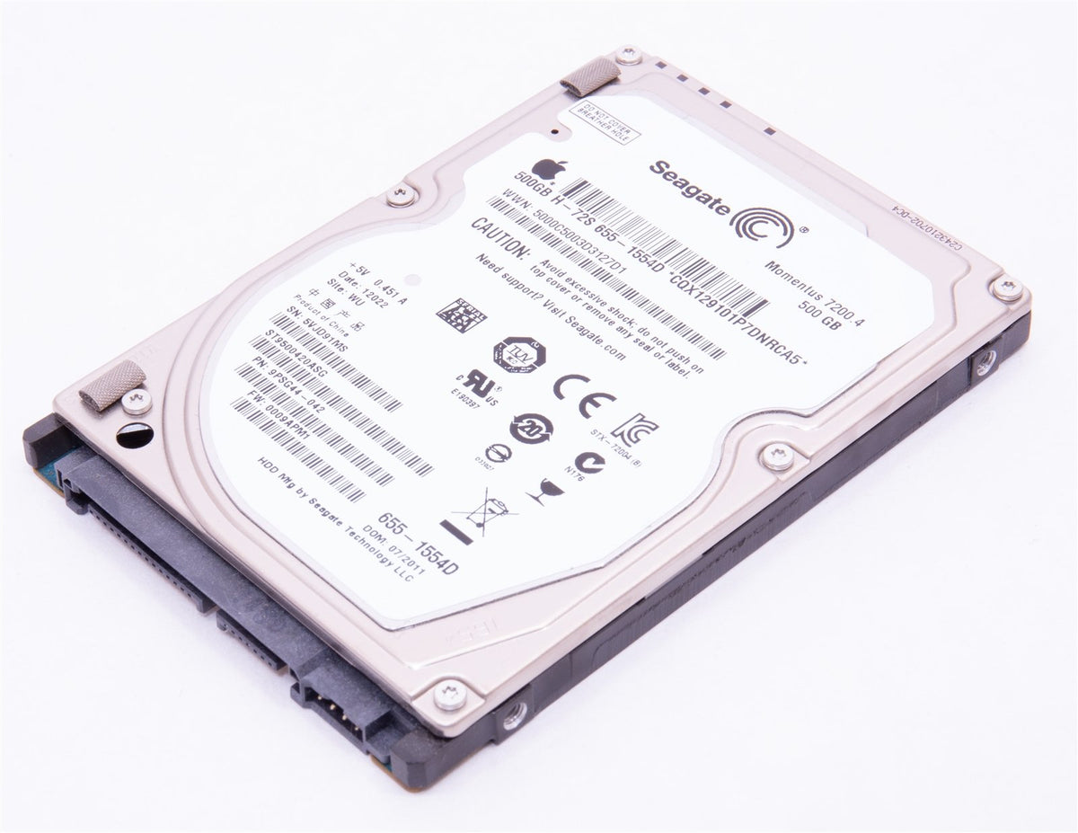 Apple OEM Seagate Momentus 7200.4 500GB 7200 RPM 2.5" Hard Drive 655-1554