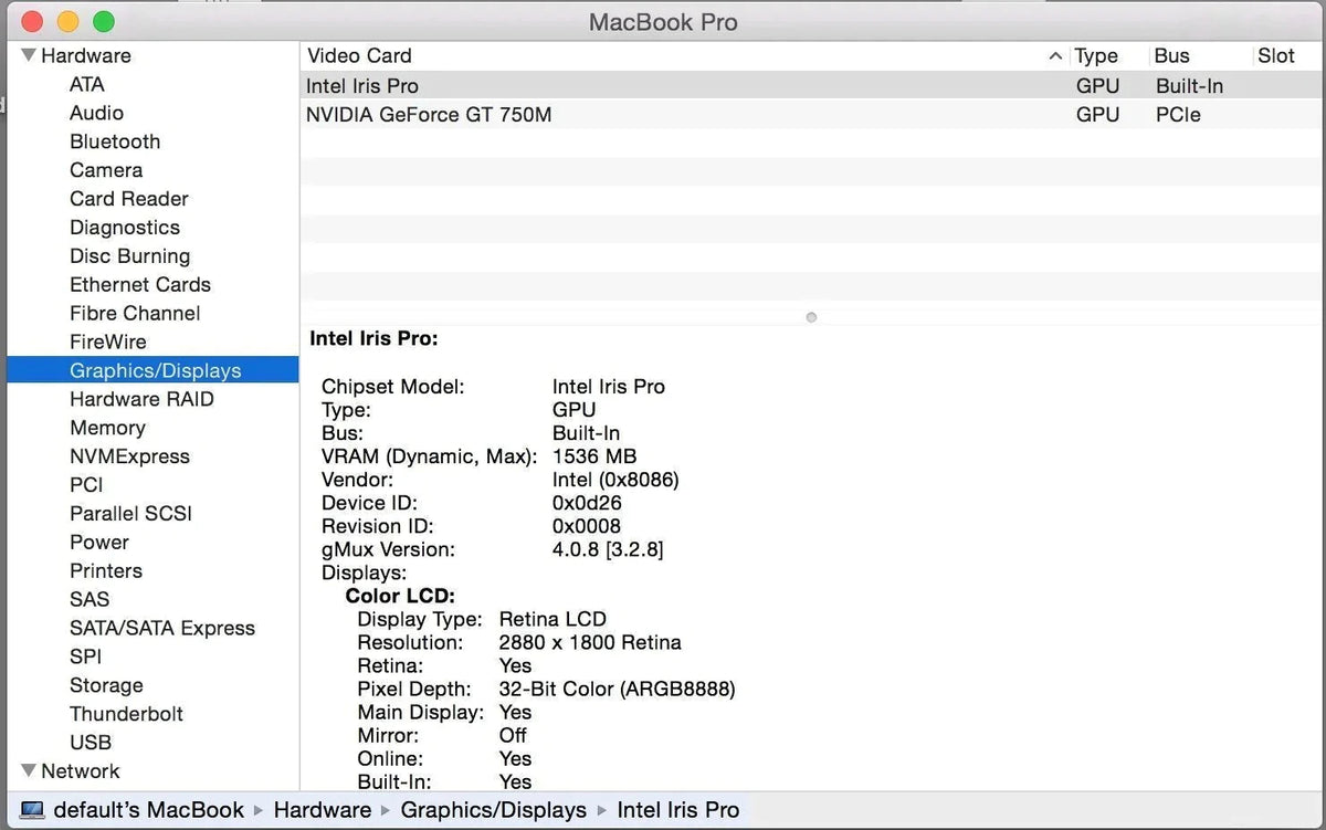 15" MacBook Pro Retina Late 2013 Logic Board i7 2.6GHz 16GB Ram Nvidia 750M GPU