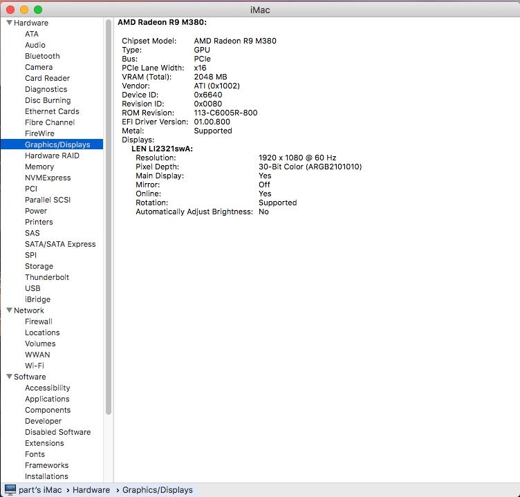 iMac 27" A1419 Late 2015 Logic Board -2GB AMD Radeon R9 M380 GPU *NO CPU*