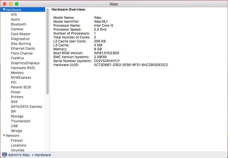 iMac 21.5" A1418 Mid 2017 Logic Board 2.3 GHz Core i5 - Non Retina Version