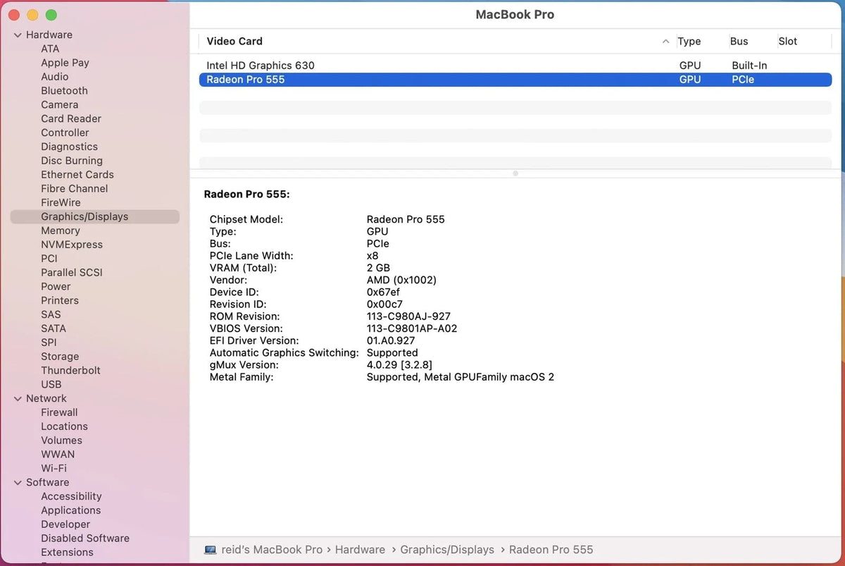 15" MacBook Pro Retina Mid 2017 2.8GHz I7 Quad Core 1 TB HD 16GB RAM A1707-3162