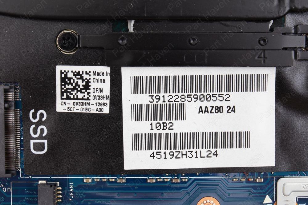 i7-6500U 2.5GHz Motherboard with 8GB Ram for Dell XPS 13" 9350 0V33HM