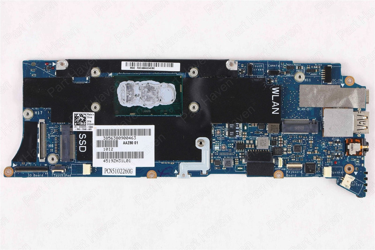 i7-6500U 2.5GHz Motherboard with 8GB Ram for Dell XPS 13" 9350 0V33HM