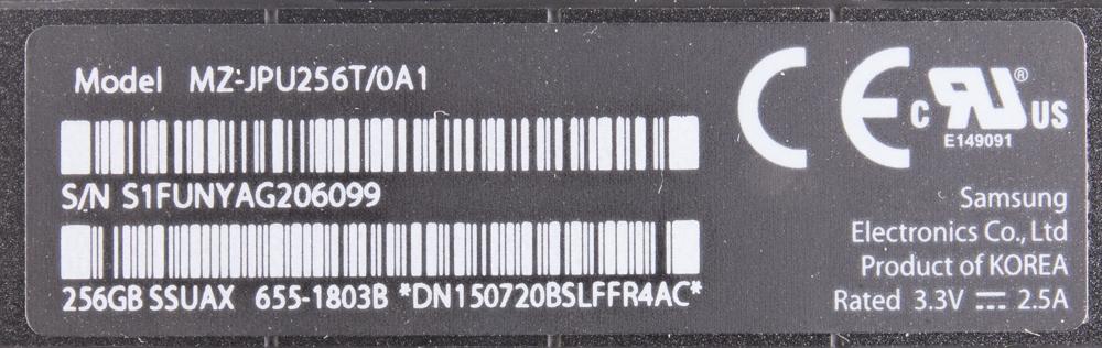Samsung 256GB SSD | MZ-JPU256T | 655-1803 ||With HeatSink|| Apple 2013 Mac Pro