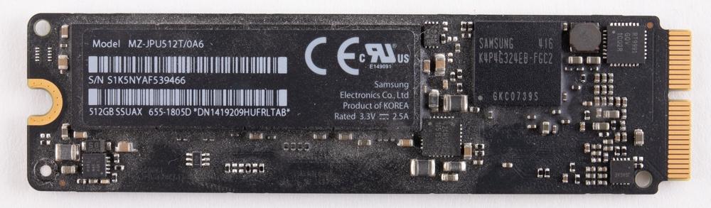 Samsung 512GB SSD SSUAX MZ-JPU512T 655-1805 for Late 2013 MacBook Pro Retina