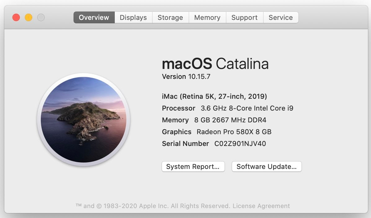 Retina 5K iMac 27&quot; A2115 2019 Logic Board W/8GB Radeon Pro 580X NO CPU