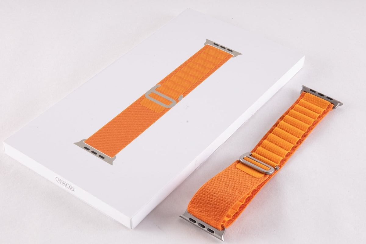 Genuine Apple Alpine Loop Watch Band (Orange) Medium